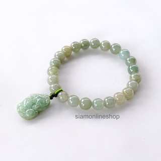 PIXIU JADE หยกพม่าแท้ สีธรรมชาติ ขนาด 8 มม. เกรดพรีเมียม ประดับปี่เซียะหยก by siamonlineshop