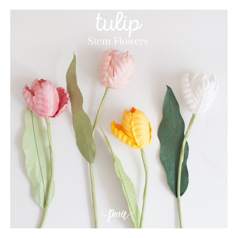 POSIE Tulip Artificial Flower ทิวลิป ดอกไม้ประดิษฐ์จากกระดาษสา สูง 16 นิ้ว มีกลิ่นหอม พร้อมส่ง