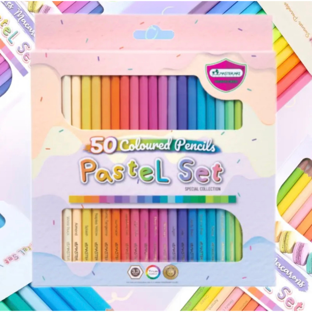 ใหม่! สีไม้ ดินสอสีไม้ สีพาสเทล Master Art   Pastel Set Master art สีคุณภาพดี โทนสีน่ารัก มีขายยกเซ็ต ราคา