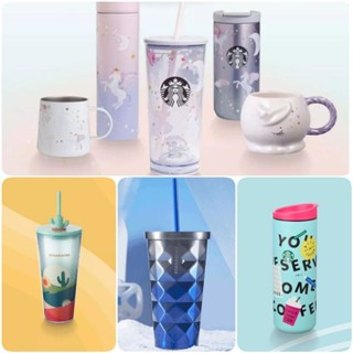 Starbucks Unicorn ยูนิคอร์น Summer แก้ว​ สคาร์บัค​ Hedgehog cactus Coffee Cherries fila กระบองเพชร​ ​เม่น cloud Gradient