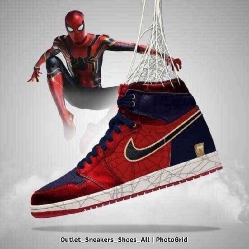 รองเท้า Nike Air Jordan 1 Spider-Man Avengers ใส่ได้ทั้ง ชาย หญิง [ ของแท้💯 พร้อมส่งฟรี ]