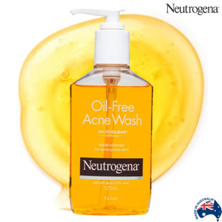 Neutrogena Oil Free Acne Wash with Salicylic Acid Facial Cleanser 175ml ผลิตภัณฑ์ทำความสะอาดผิวหน้ากระจ่างใสสูตรลดสิว