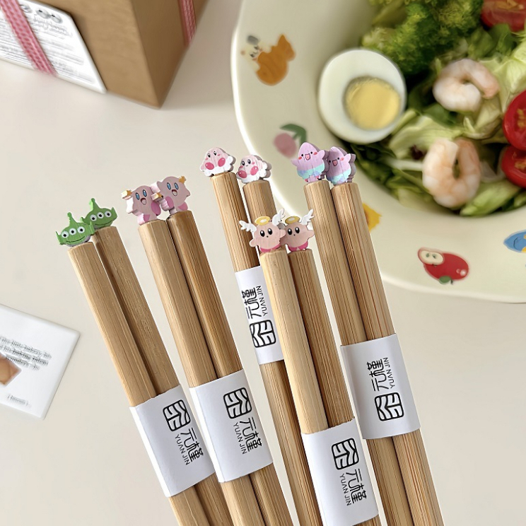 (พร้อมส่ง ) Chopsticks Kirby collection ตะเกียบไม้ ตะเกียบน่ารัก