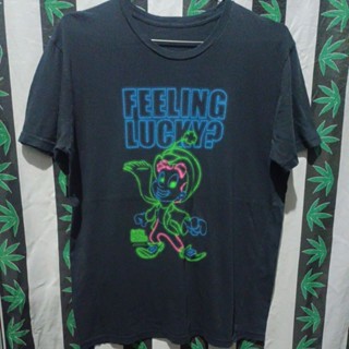 เสื้อยืดมือสอง Usa สายขนม การ์ตูนจากขนมอาหารเช้าเด็ก Lucky Charms 2011 Size L.