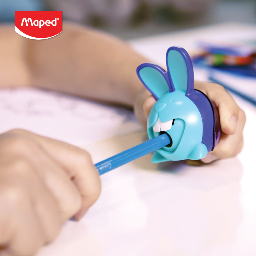 กบเหลาดินสอกระต่าย Maped (ฟันขยับขึ้น-ลง ได้ขณะเหลา) มี 3 สี รุ่น SH/017610 กบเหลาน่ารัก กบเหลากระต่าย pencil sharpener
