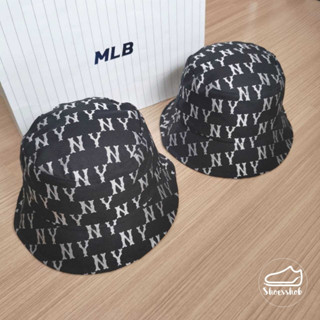 ของแท้ 💯% MLB Big Classic Monogram Bucket Hat หมวกปีก NY ป้ายแท็กเกาหลี  🇰🇷