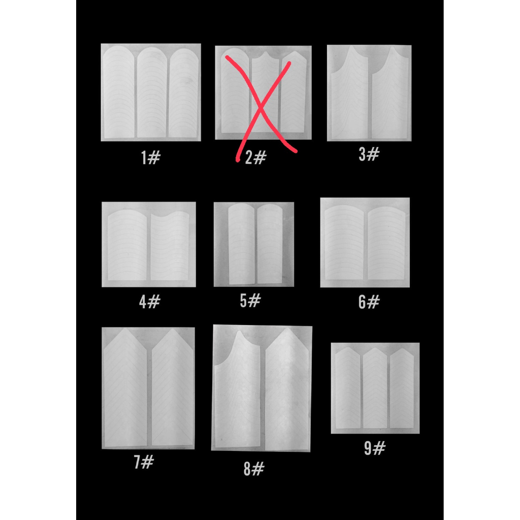สติ๊กเกอร์ที่ติดปลายเล็บ มีทั้งหมด 16 ลาย