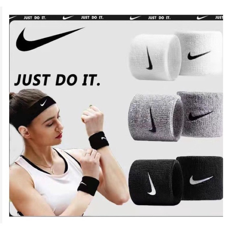 (พร้อมส่งไม่เกิน24ชม) NIKE Wrist band ปลอกข้อมือ ราคาสินค้าต่อ 2ชิ้น/ออกกำลังกาย/กอล์ฟ/ เทนนิส