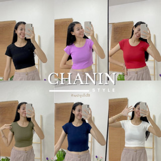 ✨CHANIN.STYLE✨Basic crop เสื้อครอปคอกลม ผ้ายืด รัดรุปทรงสวย สีไม่ตก แมทช์ง่าย อก 28-36" ใส่ได้ มีปลายทาง พร้อมส่ง
