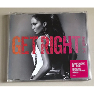 ซีดีซิงเกิ้ล ของแท้ ลิขสิทธิ์ มือ 2 สภาพดี...ราคา 250 บาท  “Jennifer Lopez” ซิงเกิ้ล "Get Right"*แผ่นหายาก*