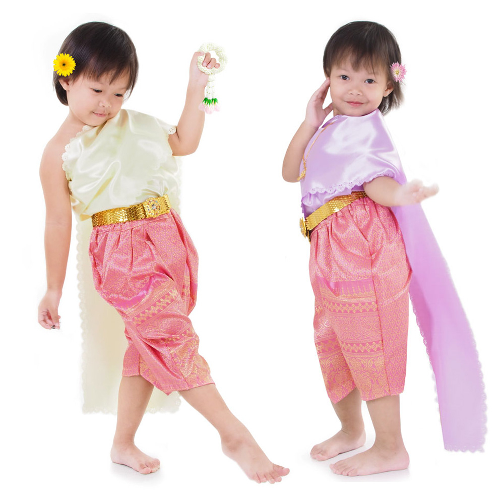 ชุดไทยเด็กหญิง ชุดโจงกระเบนเด็กหญิง ชุดสไบเด็กหญิง ชุดไทยประยุกต์เด็กหญิง THAI331