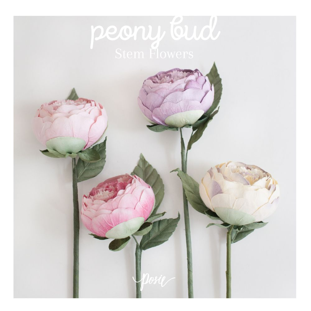POSIE Peony Roundดอกโบตั๋นปลอม ดอกพีโอนี่ปลอม ดอกไม้กระดาษสา ดอกไม้ปักแจกัน ราคา 1 ก้าน พร็อพถ่ายรูป มีกลิ่นหอม พร้อมส่ง