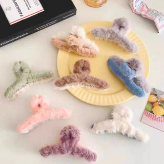 GH-กิ๊บหนีบผม ขนมิ้ง ทูโทน ขนาดใหญ่ 13 cm (พร้อมส่งจากไทย)