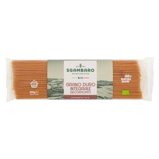 สกัมบาโร โฮลวีท สปาเก็ตตี้ ออร์แกนิค พาสต้า 500 กรัม - Spaghetti Wholewheat Organic Pasta 500g Sgambaro brand