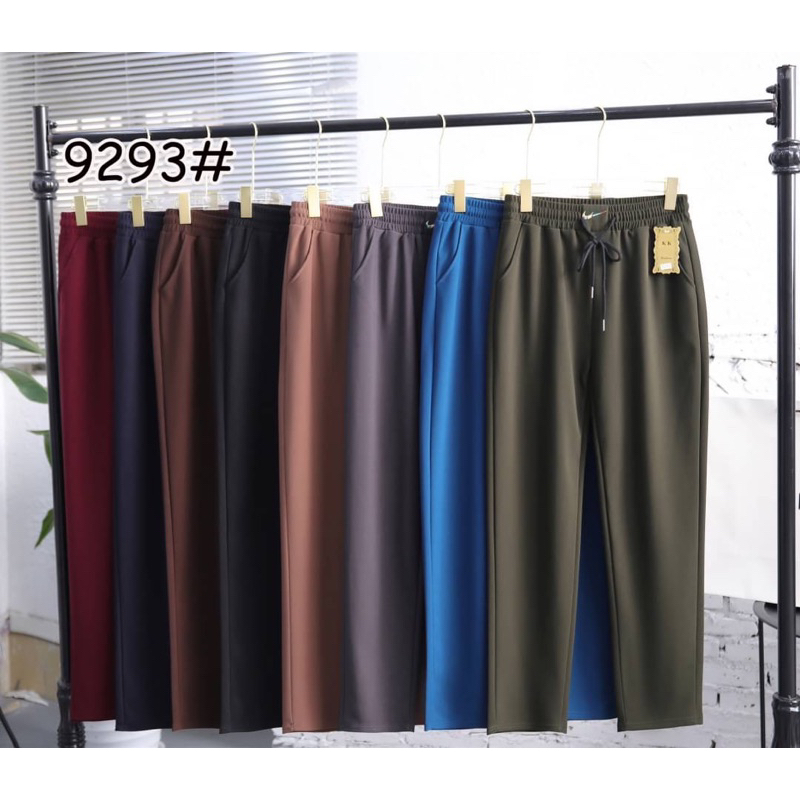 กางเกงขายาวลำลองผู้หญิง เอวยางยืด เนื้อผ้านิ่มใส่สบาย (มี 8 สี)9293