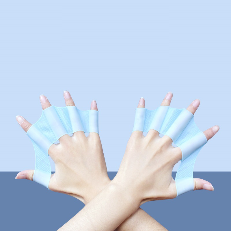 jqk  ถุงมือกบครีบซิลิโคน ใช้สำหรับว่ายน้ำ  ( มี 3 สีให้เลือก ) รุ่น H015