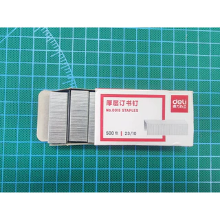 Deli 0015 Staples ลวดเย็บกระดาษเบอร์ 23/10 (75 Sheets) เย็บได้ 500 ครั้ง ลูกแม็ก ลวดเย็บ อุปกรณ์สำนักงาน พร้อมส่งจากไทย