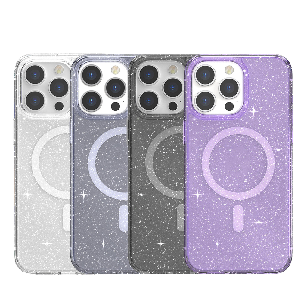 JTLEGEND - Glitter Magnetic Hybrid Cushion เคสสำหรับ iPhone 15 Series