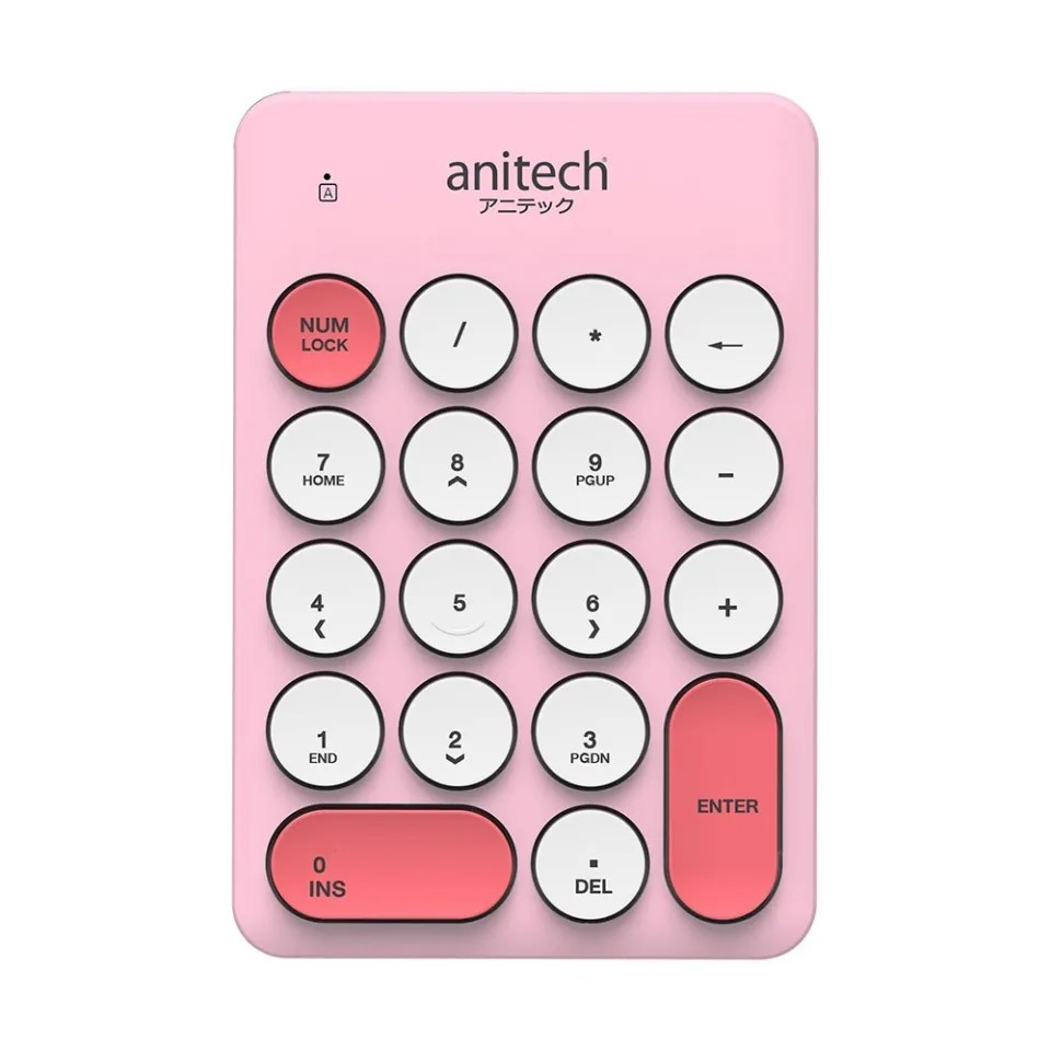  Anitech แป้นพิมพ์ตัวเลขไร้สายสีสันน่ารัก รุ่น N186 ปุ่มกด 18 ปุ่ม 