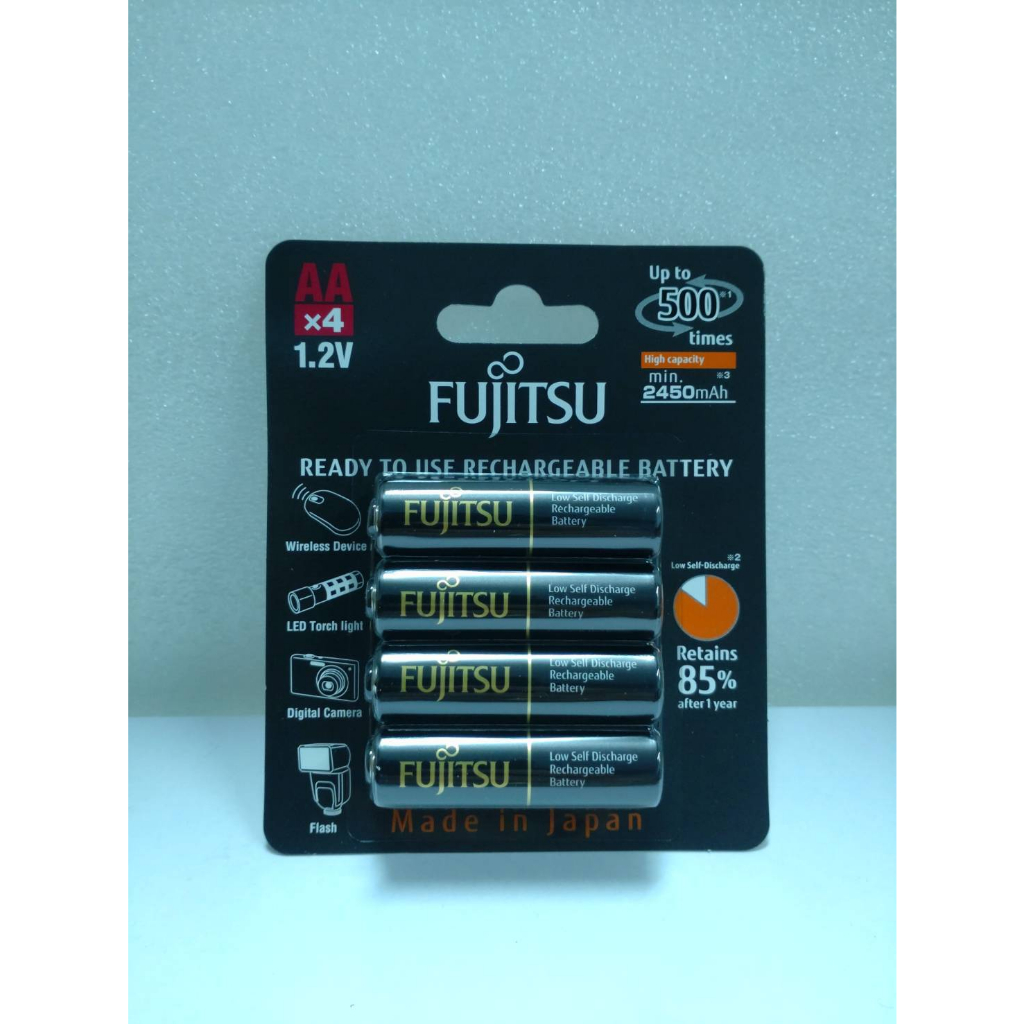 ถ่านชาร์จ Fujitsu AA 2550mAh แพ็ค 4ก้อน