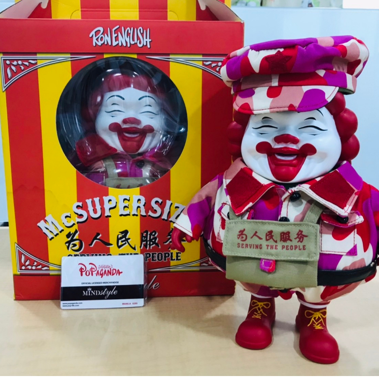 RON ENGLISH x MINDSTYLE : Mc Supersized China "Serving the People" Pink