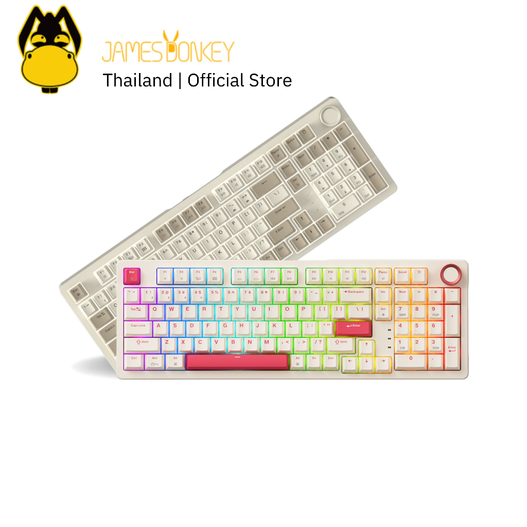 [ของแท้-ประกันศูนย์ไทย] Jamesdonkey RS2 Mechanical Keyboard Hotswap RGB 3 Mode Wired Wireless Blueto