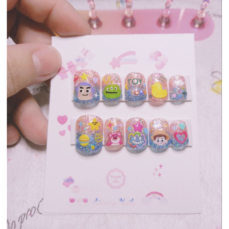 เล็บปลอมสำเร็จรูปลายtoystoryน่ารัก