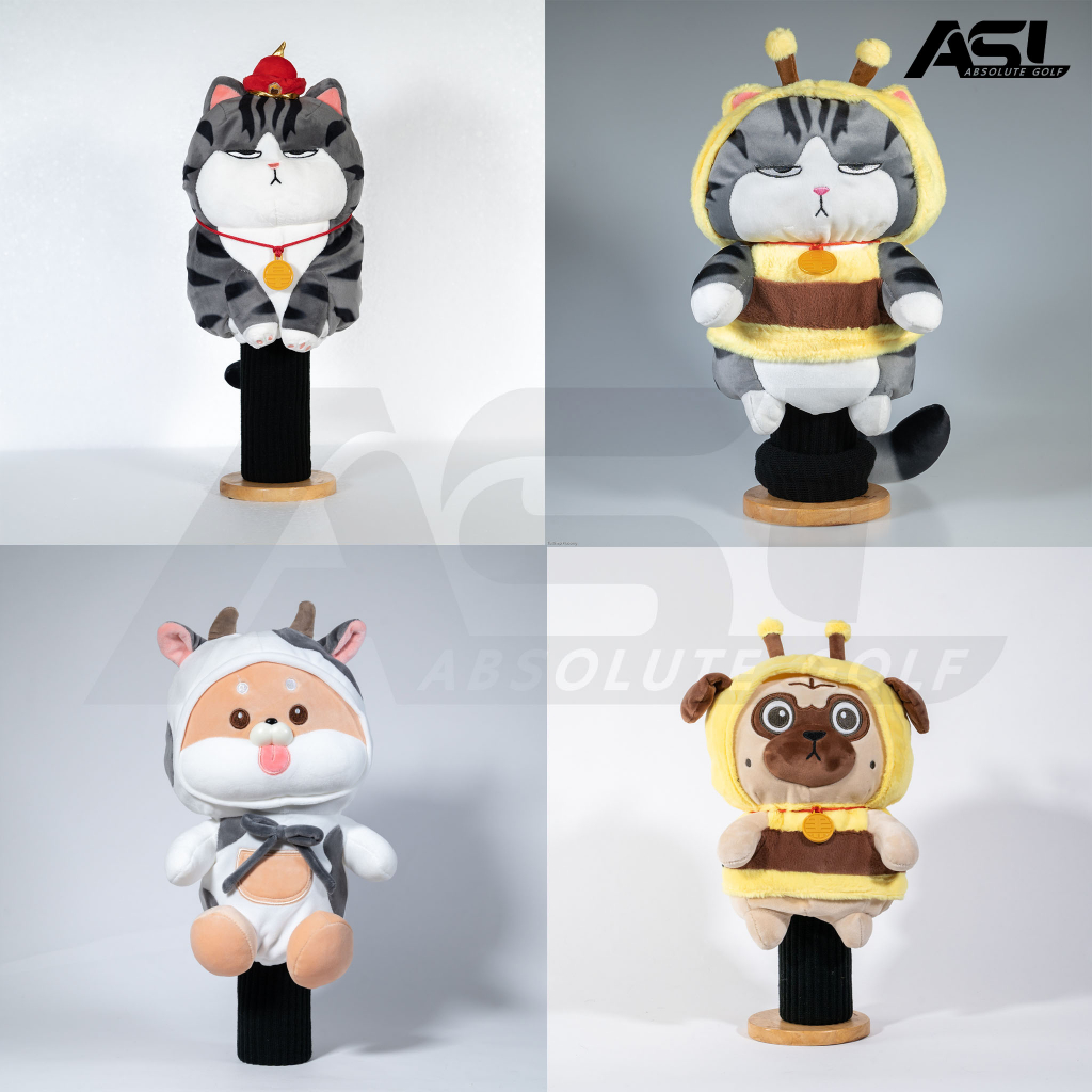 ตุ๊กตาครอบหัวไม้กอล์ฟ GOLF HEAD COVER FOR DRIVER FAIRWAY ครอบตุ๊กตาสำหรับใส่หัวไม้กอล์ฟ