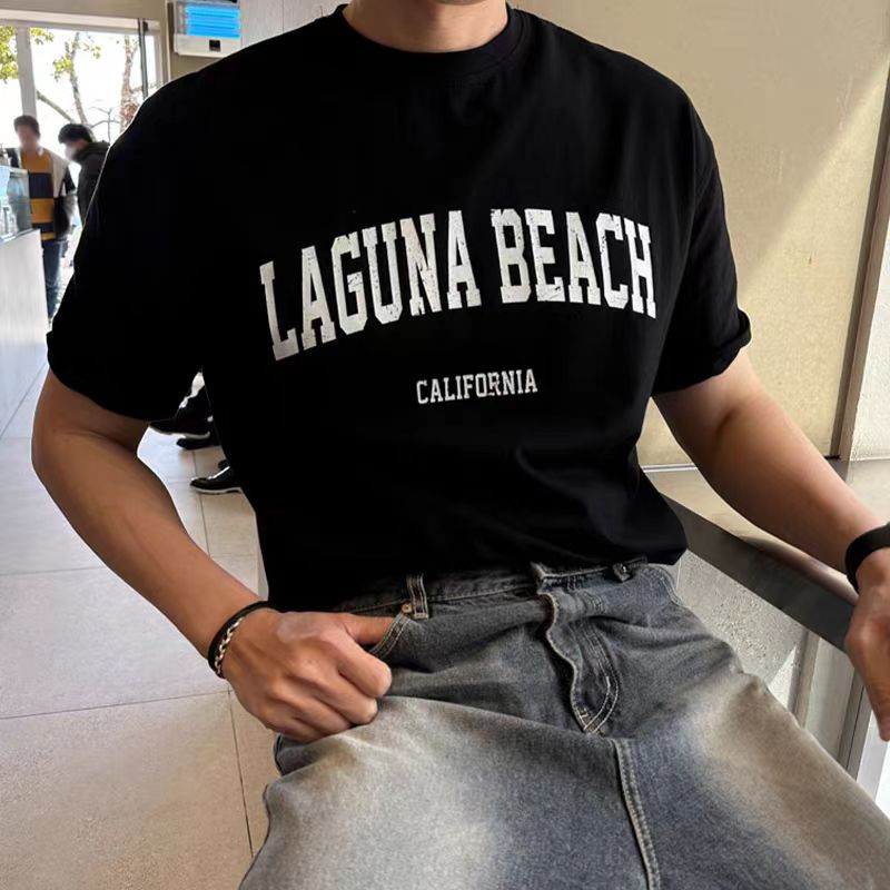 TT1เสื้อยืดผู้ชายผู้หญิง เสื้อยืดoversize ผ้าคอตตอน ลาย"LAGUNA BEACH" เนื้อผ้าเกรดพรีเมียม ผ้าฝ้ายใส่สบาย