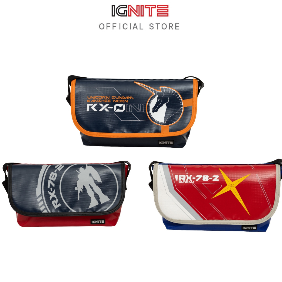 [พร้อมส่ง] IGNITE กระเป๋าผ้าใบสะพายข้าง Crossbody GUNDAM RX78-2 Unicorn สินค้าลิขสิทธิ์แท้ 100%