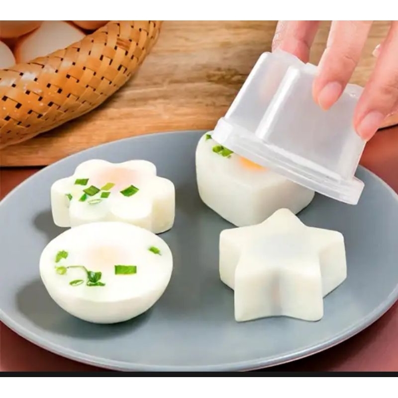 🍳พร้อมส่ง🍳พิมพ์ไข่นึ่ง ไข่ต้ม พร้อมฝาปิด ทนความร้อน สร้างสรรค์เป็นรูปทรงต่างๆ คละสี