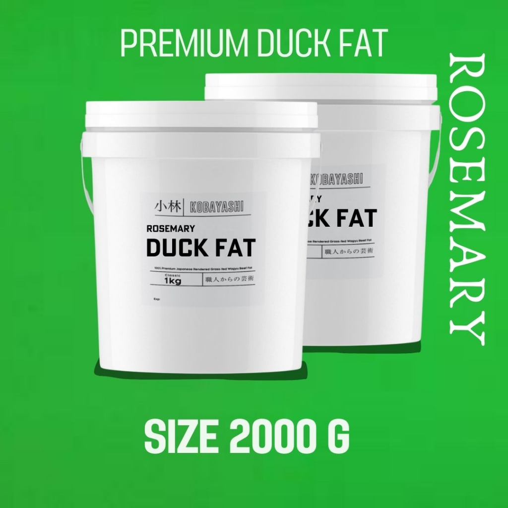 Duck Fat Rosemary ไขมันเป็ด100% น้ำมันเป็ด ไขมันเป็ดโรสแมรี่ (ใช้ประกอบอาหารแทนเนยได้)
