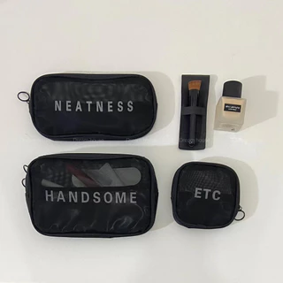 [🇹🇭จัดส่งวันนี้]กระเป๋าเครื่องสำอางค์ ความจุสูง เครื่องสำอางกระเป๋า Wash Bag แบบพกพา ผ้าตาข่าย