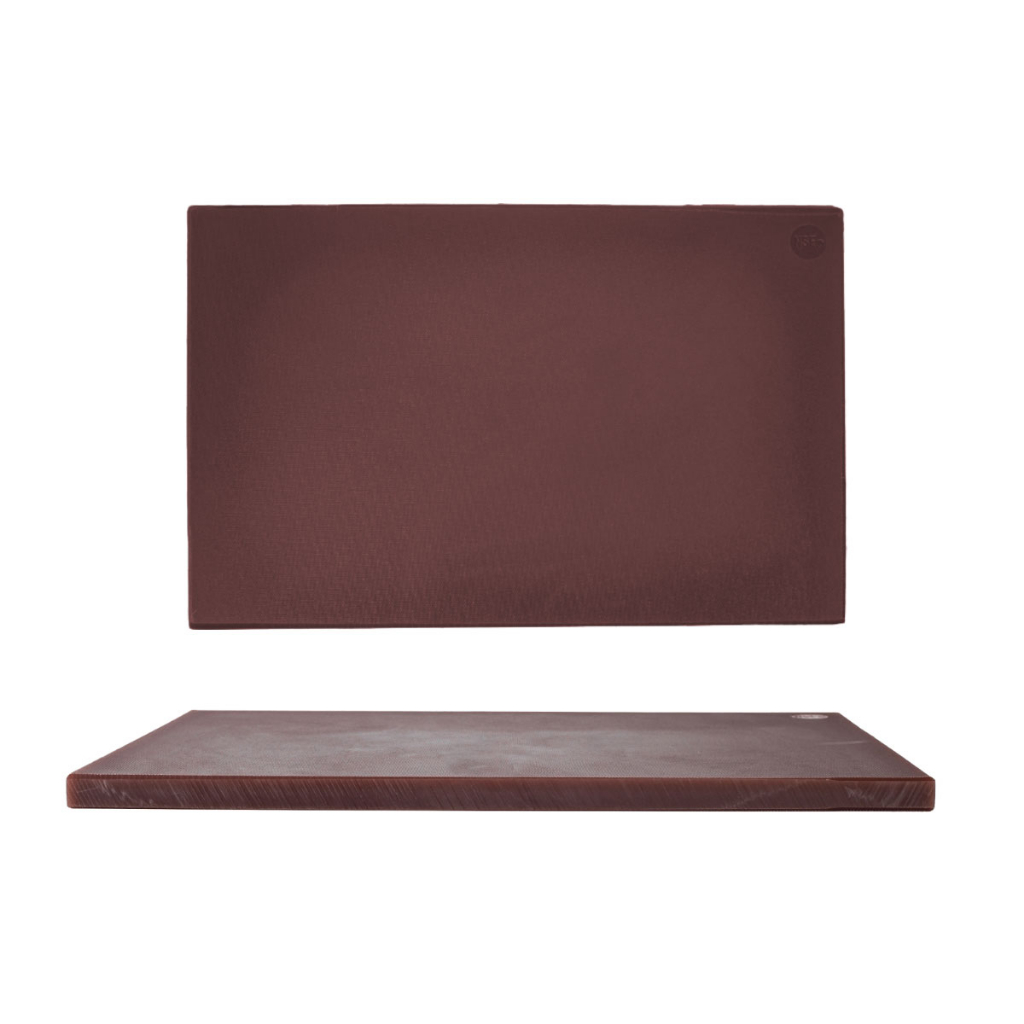 เขียงพลาสติกสีน้ำตาล สำหรับหั่นผักสด Chopping Board 45X30X1.8cm. Br - HY32