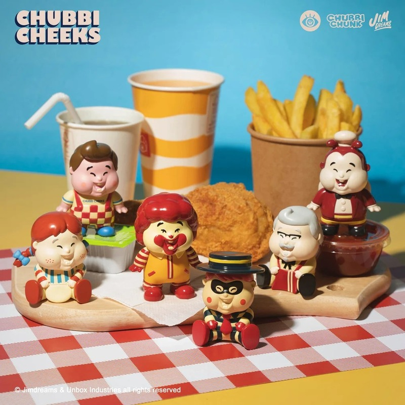 gachabox แบบสุ่ม Chubbi Cheek Fast Food vintage by Jim Dreams X Unbox Industries พร้อมส่ง