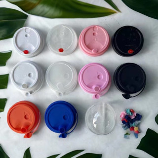 TC CUP พร้อมส่ง❤️【50ชิ้น】ฝาแก้วน้ำเรียบแข็ง ปิดจุกในตัว90mm …