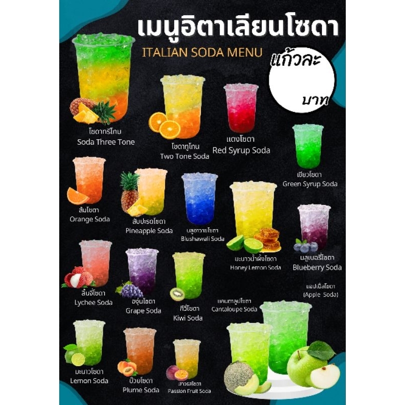 เมนู  อิตาเลี่ยนโซดา