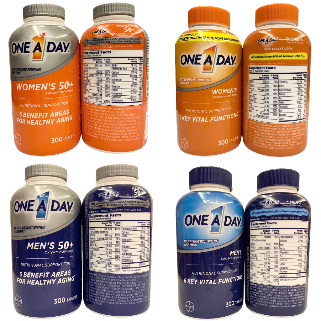🔥One A Day Women, Men, Women 50+, Men 50+ 300 เม็ด
