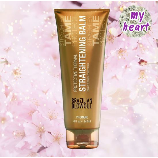 Brazilian Blowout Acai Protective Thermal Straightening Balm 240 ml บาล์ม เพื่อลดการชี้ฟู และกันความร้อน ไม่ต้องล้างออก