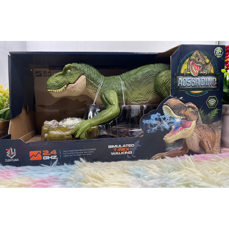 Dinosour ไดโนเสาร์ ไดโนเสาร์บังคับรีโมทคอนโทล ทีเร็กซ์ T-rex ไดโนเสาร์เสมือนจริง ไดโนเสาร์เดินหน้า~ถอยหลังได้QX040