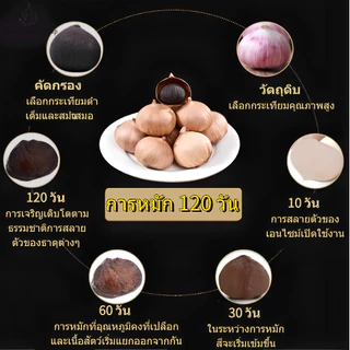 เป็นที่นิยมกระเทียมดำ ปอกหัวเดียว กระเทียมดำ ข้าวกระเทียมดำ กระเทียมดำ กระเทียมพร้อมรับประทาน 500g บาร์เรล
