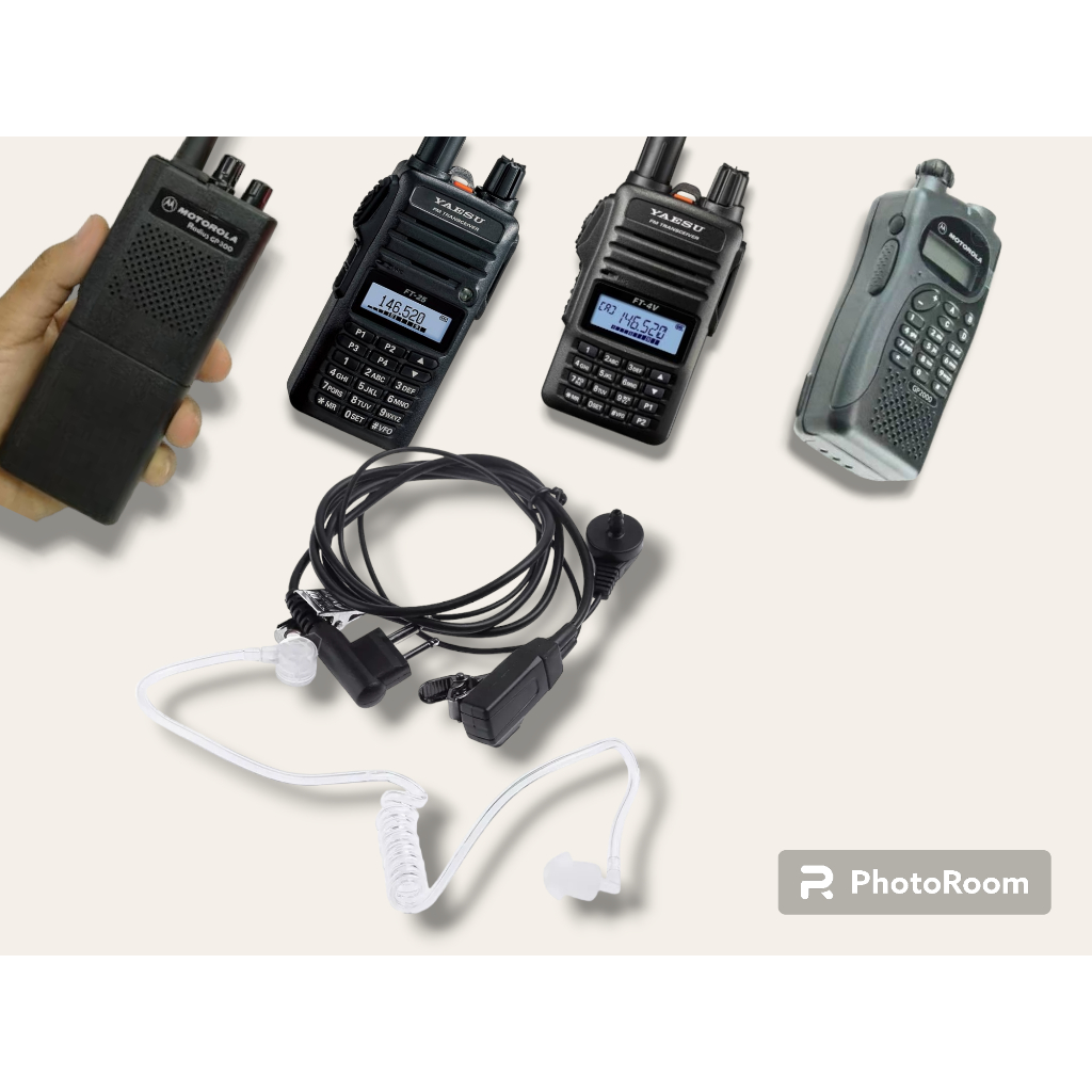 ชุดหูฟัง FBI สายน้ำเกลือ แบบใส สำหรับ FBI MOTOROLA GP300 GP88S GP2000 YAESU FT-25 FT-4V