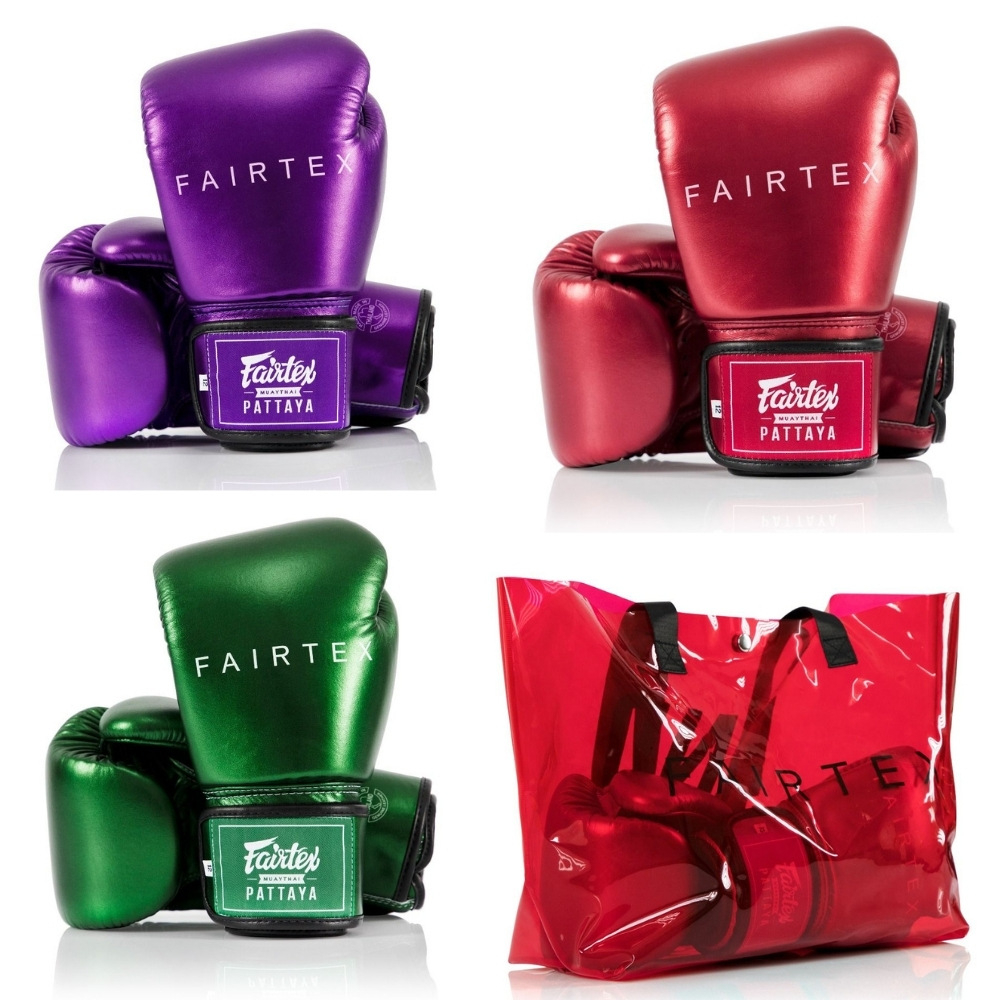 Fairtex Gloves BGV22 Metallic gloss Green red purple (10,12,14,16 oz) Sparring MMA K1 นวมซ้อมชก แฟร์แท็ค สีเขียวเมทาลิค