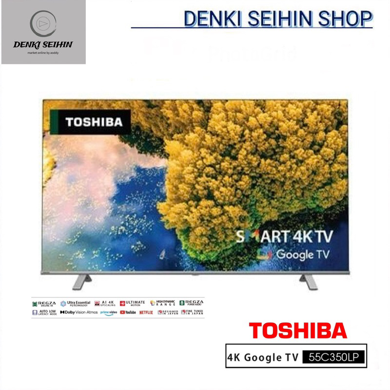 TOSHIBA SMART TV 55 นิ้ว 55C350 UHD LED 4K , Google TV รุ่น 55C350LP