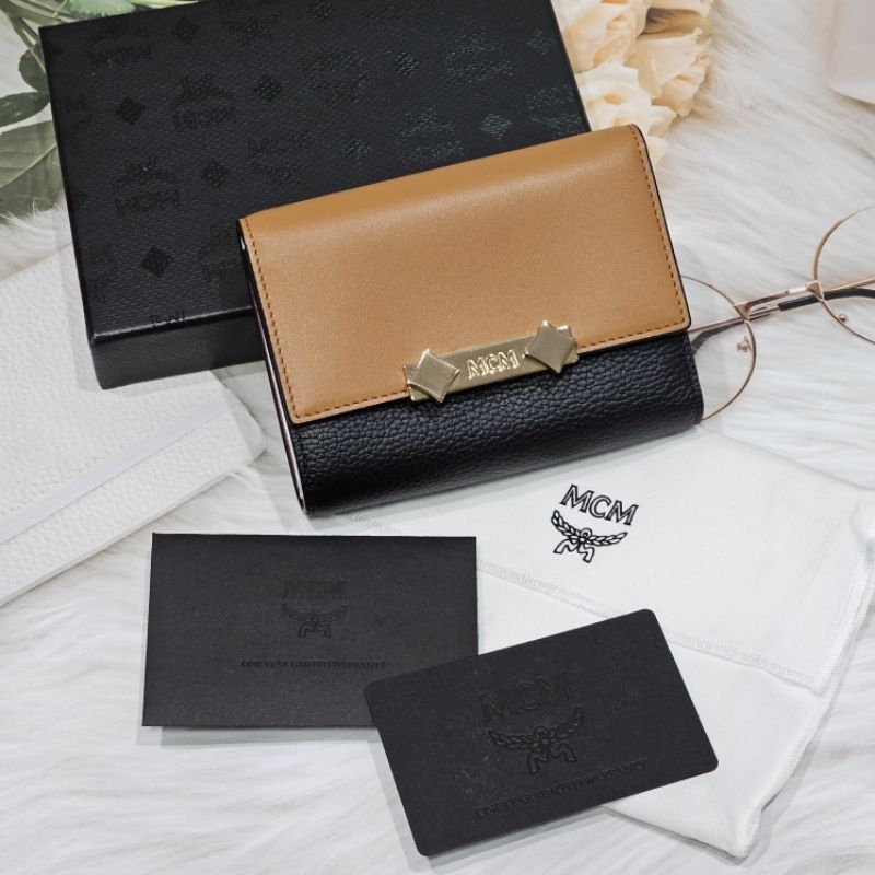 ✔ ของแท้ 100% ✧.* New พร้อมส่ง ✧.* Mcm Wallet กระเป๋าสตางค์ 3 พับ สวยมาก
