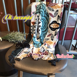 🔥โปรเดือด ผ้าพันคอ  คลุมไหล่สไตล์โบฮีเมียน ผืนใหญ่ ผ้าหนา