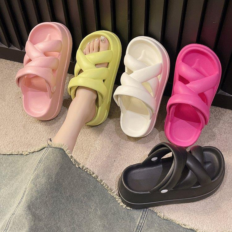 (SH-2308) รองเท้ารัดส้นพื้นสูง รองเท้าแตะพื้นสูง ยางEVA พื้นหนานุ่ม กันลื่น น้ำหนักเบา