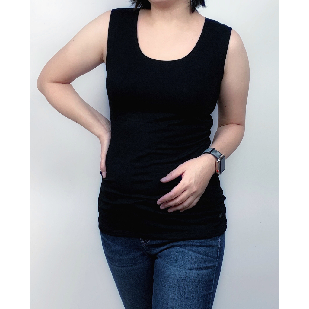 ( ผ้าร่อง / กล้ามหลังเต็ม ไซส์ L ) เสื้อซับในกล้าม แขนกุด แบรนด์ CHOTYSHOP สินค้าผลิตในไทย  QBA.E