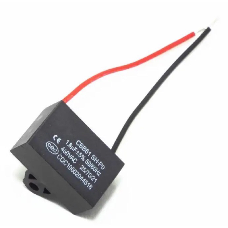 450V 1.8UF CBB61 Terminal เพดานพัดลมมอเตอร์วิ่งสี่เหลี่ยมผืนผ้า Capacitor