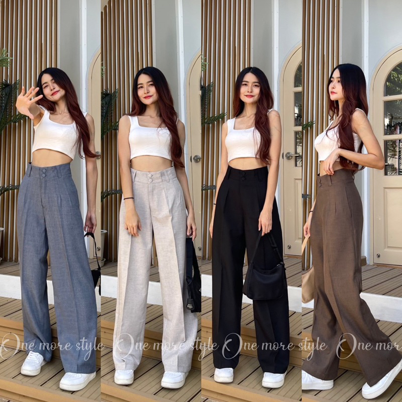 🌈🛍️new collection 🛍️🌈กางเกงขากระบอกใหญ่พร้อมส่ง🛒